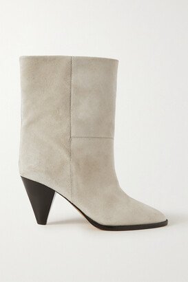 Rouxa Suede Ankle Boots - Off-white