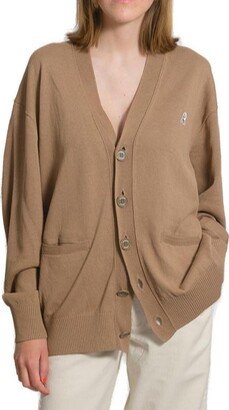 Logo Patch Buttoned Cardigan-AB