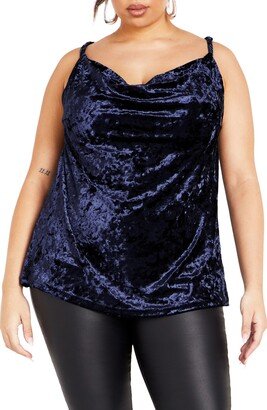 Lust Cowl Neck Crushed Velvet Camisole