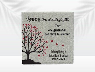 Memorial Stone - Sympathy Gift Bereavement Funeral Condolence Custom Love Is The Greatest Gift