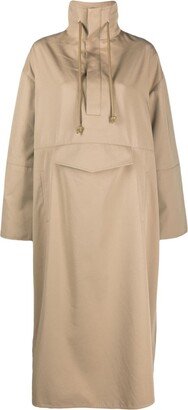 Cyrille funnel-neck trench coat