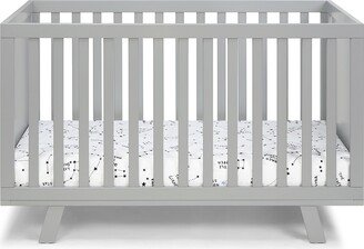 Light Gray Solid and Manufactured Wood Standard Three In One Convertible Crib - 54