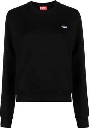 Logo-Print Crew-Neck Jumper-AA