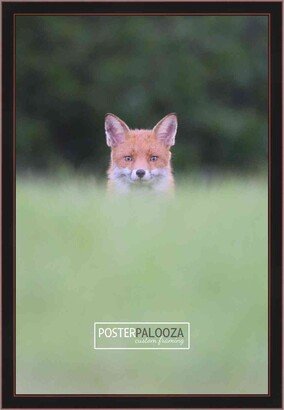 PosterPalooza 18x30 Contemporary Black Complete Wood Picture Frame with UV Acrylic, Foam Board Backing, & Hardware