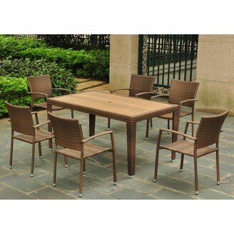 Resin Wicker/Aluminum 7-piece Patio Dining Set