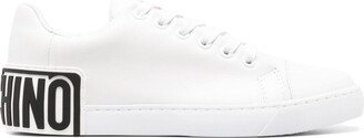 Logo-Patch Leather Sneakers-AB