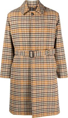 Milan checked wool coat