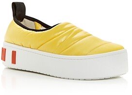 Women's Paw Quilted Platform Slip On Sneakers