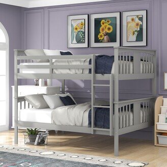 Calnod Plywood, MDF, Pinewood Maximized Space Full Over Full Bunk Bed - Versatile Design, Solid Build