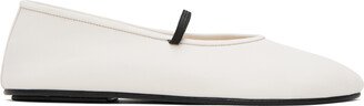 Off-White Elastic Ballerina Flats