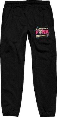 A Christmas Story He Looks Like A Pink Nightmare Men's Black Sleep Pajama Pants-Large