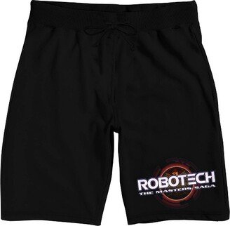 Robotech The Masters Saga Logo Men’s Black Sleep Pajama Shorts-XL