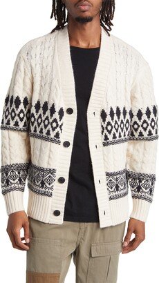 Relaxed Fit Fair Isle Cardigan