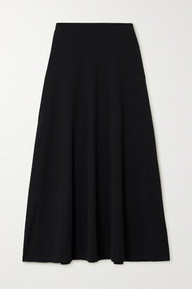 Kikoi Ribbed Stretch-cotton Jersey Maxi Skirt - Black