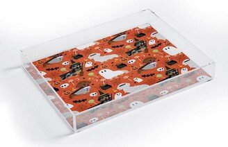 Petfriendly Dachshund dog breed halloween Small Acrylic Tray