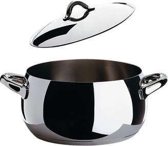 Low Stainless Steel Casserole Pot (24cm)-AA