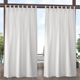 Curtains Indoor - Outdoor Solid Cabana Tab Top Curtain Panel Pair, 54 x 84