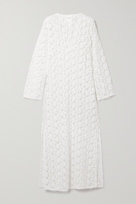 Sage Crocheted Cotton Coverup - White