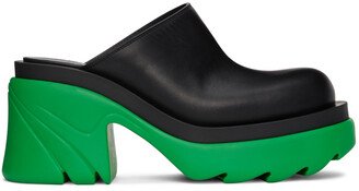 Black & Green Flash Mules