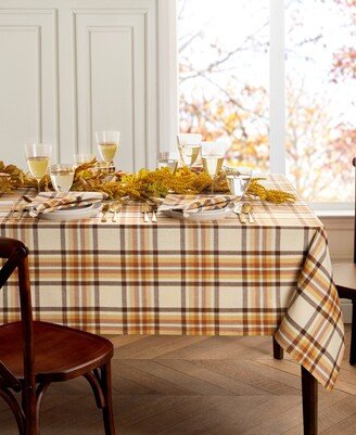 Russet Harvest Woven Plaid Tablecloth, 60 x 102