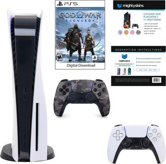 Sony PlayStation 5 Core Console with God of War: Ragnarok with Voucher and DualSense Controller in Grey Camo