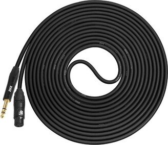 LyxPro 15 Feet Microphone Cable, 1/4'' TRS to XLR Female Mic Connector