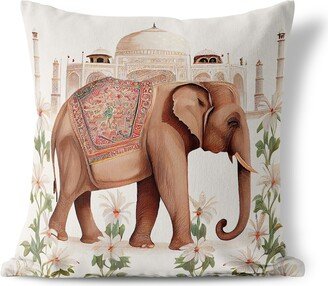 Amrita Sen Designs Amrita Sen Love Elephant Indoor Outdoor Pillow with Zip