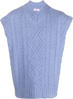 Boiled cable-knit vest-AA