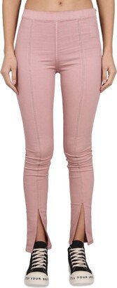 Slit-Detailed Stretch Leggings-AA