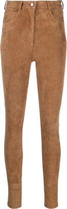 Suede Skinny Trousers