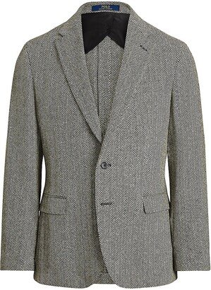 Herringbone Wool-Blend Two-Button Sport Coat