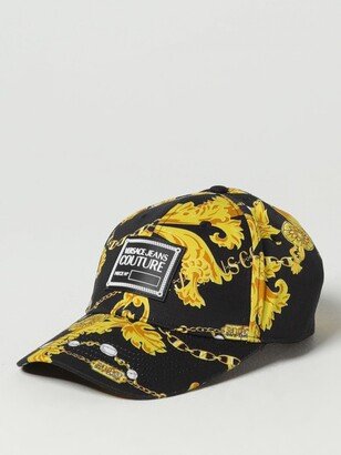 hat in cotton with Baroque Chain print