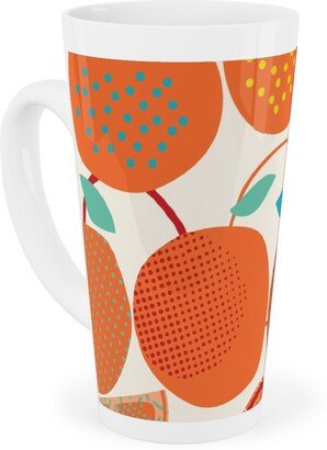 Mugs: Fresh Orange - Orange Tall Latte Mug, 17Oz, Orange