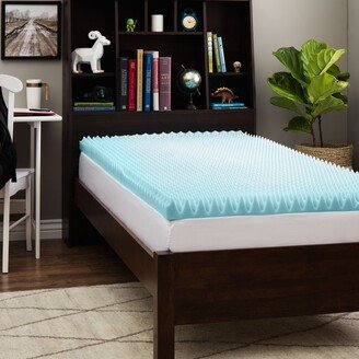 Slumber Solutions Dorm 3-inch Textured Gel Memory Foam Mattress Topper