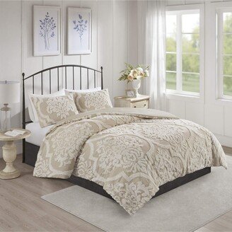 Gracie Mills 3-pc Tufted Chenille 100% Cotton Comforter - California King