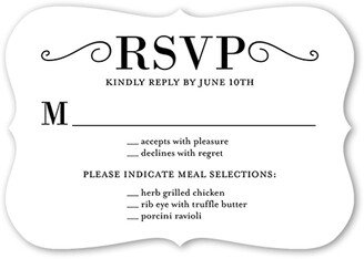 Rsvp Cards: Never Ending Devotion Wedding Response Card, Black, Pearl Shimmer Cardstock, Bracket