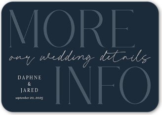 Enclosure Cards: One Love Wedding Enclosure Card, Blue, Signature Smooth Cardstock, Rounded