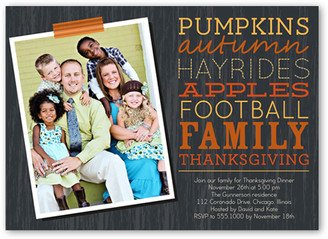 Thanksgiving Invitations: Fall Festivities Fall Invitation, Grey, Standard Smooth Cardstock, Square