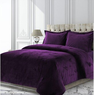 Venice Velvet Oversized Solid Duvet Cover Set