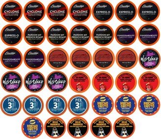 Two Rivers Coffee&Hot Chocolate Pods,Keurig Compatible,Coffee and Hot Cocoa Sampler,52 Count