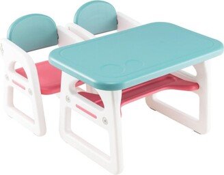 Kids Table and Chair Set with Building Blocks - 31