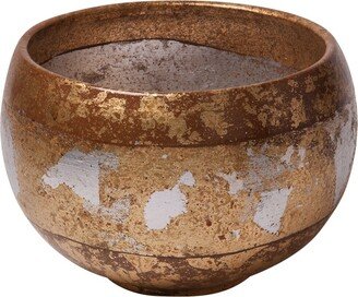 Eva Decorative Bowl in Distressed Gold by Lucas Mckearn