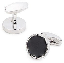 Wave Rim Round Cufflinks