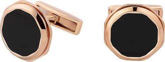 Rose Gold And Onyx Octo Cufflinks