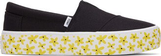 Black Daisies Fenix Platform Slip-On Sneakers Shoes