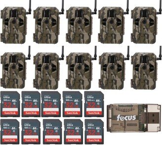 Stealth Cam Connect Cellular Trail Camera (AT&T, 10-Pack) Bundle