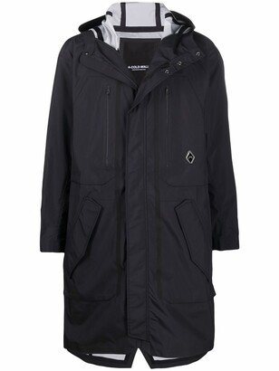 System logo-print parka coat