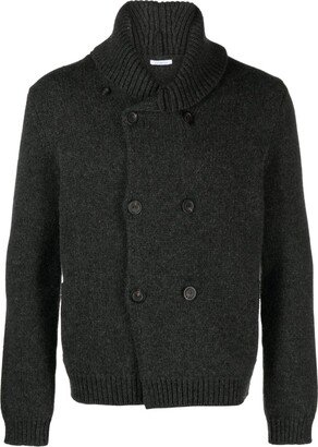 Double-Breasted Knitted Peacoat