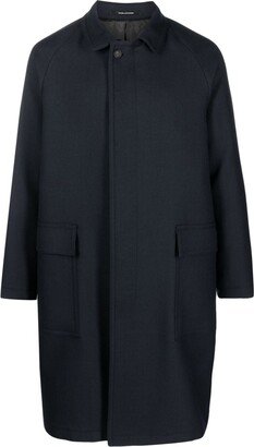 Classic-Collar Long-Sleeve Coat