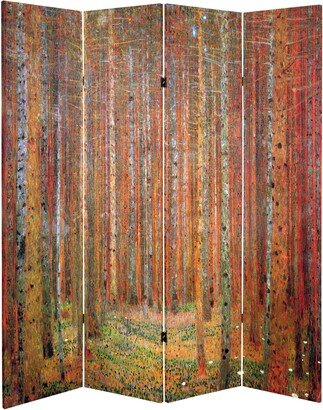 Handmade Works of Klimt Tannenwald and Farm Garden Room Divider